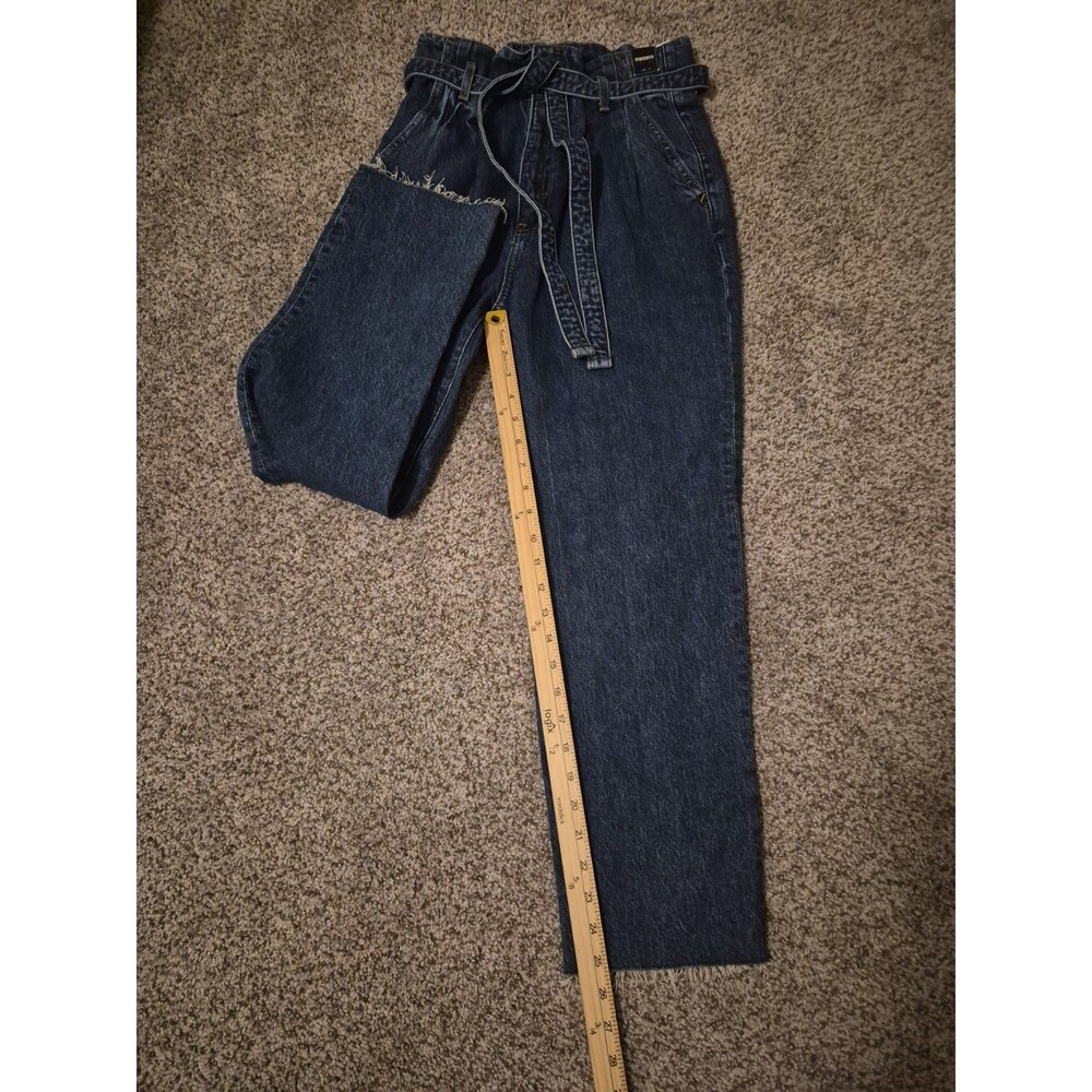 NWT Abercrombie & Finch Waist Tie Paperbag Mom Jeans High Rise 26/2 - Picture 8 of 8